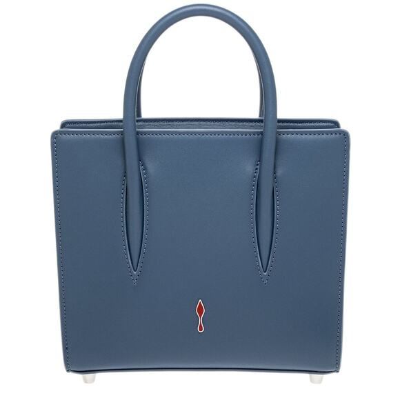 NWT! CHRISTIAN LOUBOUTIN PALOMA DENIM LEATHER SHOULDER TOTE BAG PURSE AUTHENTIC - Picture 5 of 6
